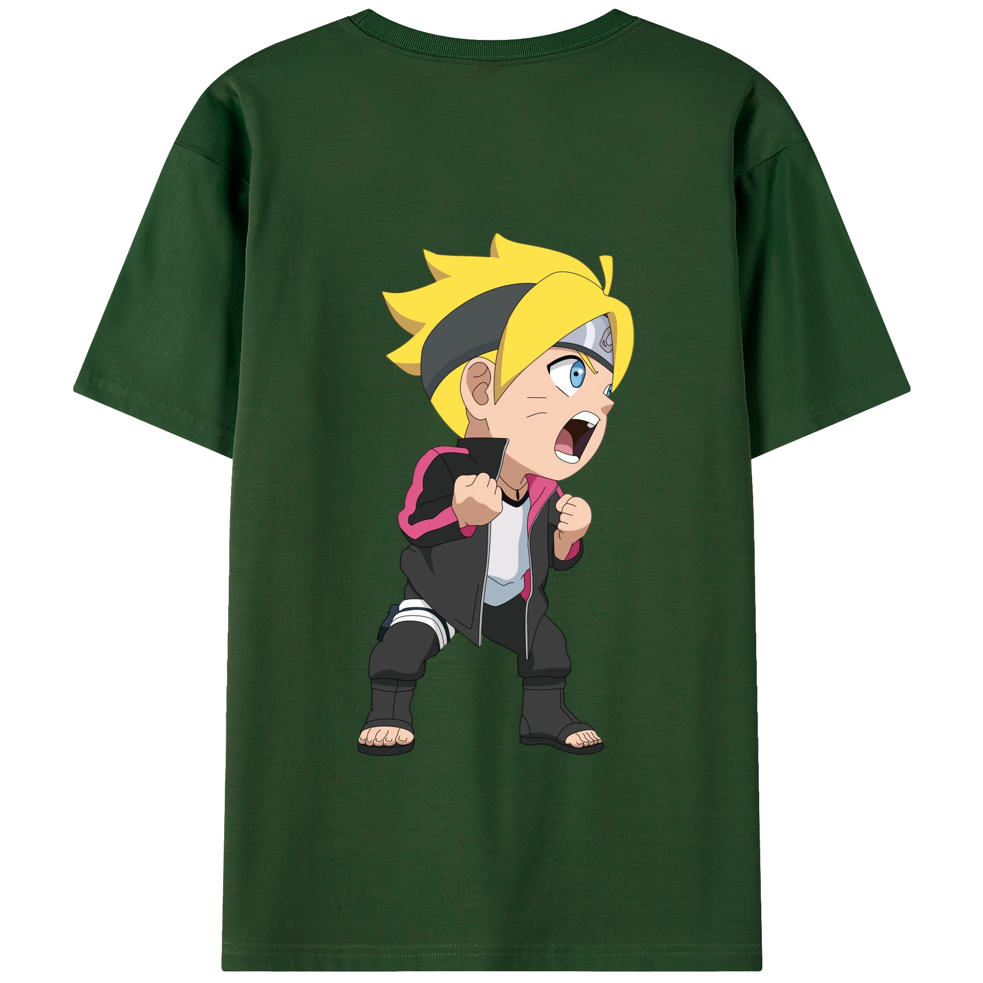 （画像用） NARUTO -ナルト- うずまき ボルト Uzumaki Boruto 綿100％半袖Tシャツ（背面プリント）